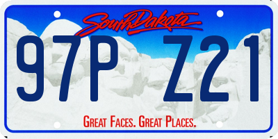 SD license plate 97PZ21