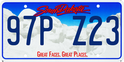 SD license plate 97PZ23