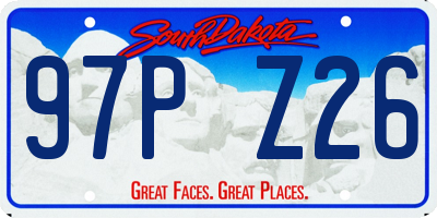 SD license plate 97PZ26
