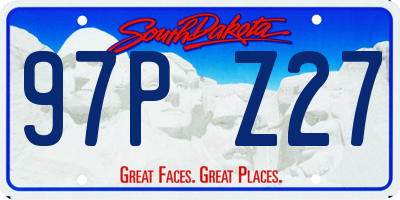 SD license plate 97PZ27