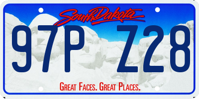 SD license plate 97PZ28