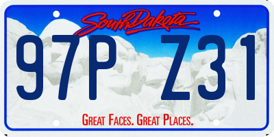 SD license plate 97PZ31