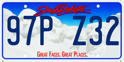 SD license plate 97PZ32