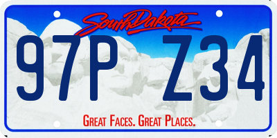 SD license plate 97PZ34
