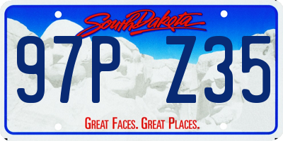 SD license plate 97PZ35