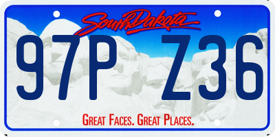 SD license plate 97PZ36