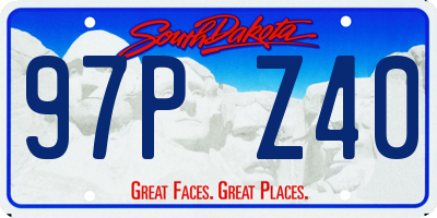 SD license plate 97PZ40