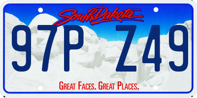 SD license plate 97PZ49
