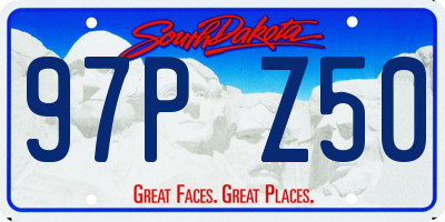 SD license plate 97PZ50