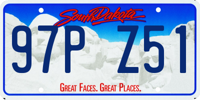SD license plate 97PZ51