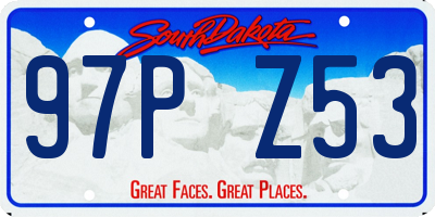 SD license plate 97PZ53