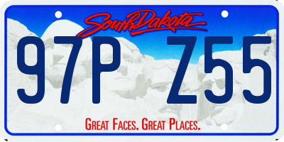 SD license plate 97PZ55