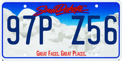 SD license plate 97PZ56