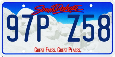 SD license plate 97PZ58