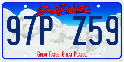 SD license plate 97PZ59