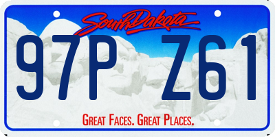 SD license plate 97PZ61