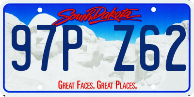SD license plate 97PZ62