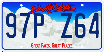 SD license plate 97PZ64