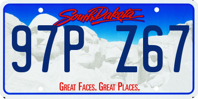 SD license plate 97PZ67
