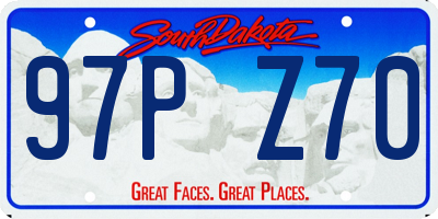 SD license plate 97PZ70