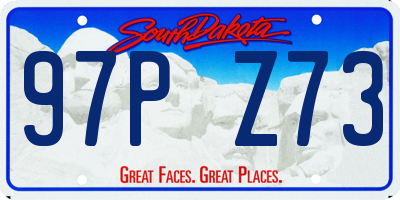 SD license plate 97PZ73