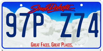 SD license plate 97PZ74