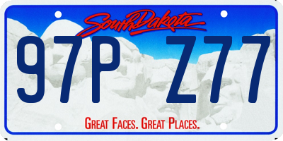SD license plate 97PZ77