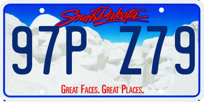 SD license plate 97PZ79