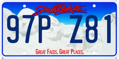 SD license plate 97PZ81