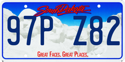 SD license plate 97PZ82