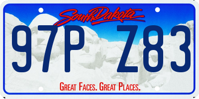 SD license plate 97PZ83