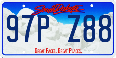 SD license plate 97PZ88