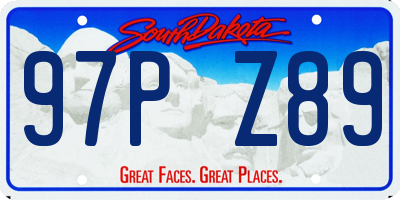 SD license plate 97PZ89