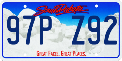 SD license plate 97PZ92