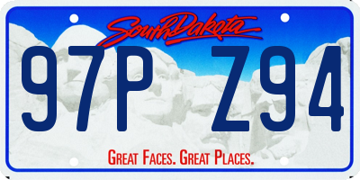 SD license plate 97PZ94