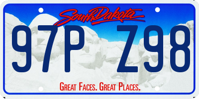 SD license plate 97PZ98