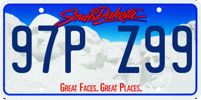 SD license plate 97PZ99