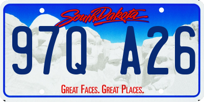 SD license plate 97QA26