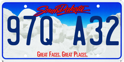 SD license plate 97QA32