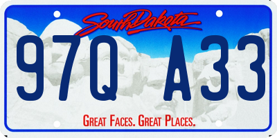 SD license plate 97QA33