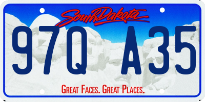 SD license plate 97QA35