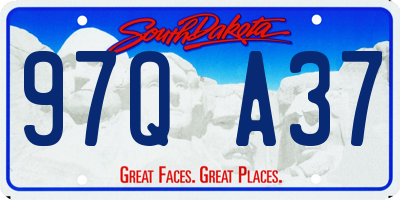 SD license plate 97QA37