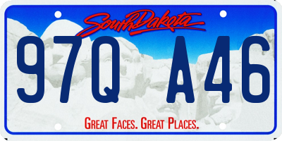 SD license plate 97QA46