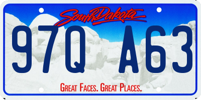 SD license plate 97QA63