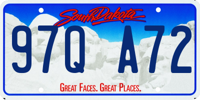 SD license plate 97QA72