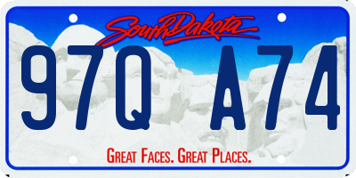 SD license plate 97QA74