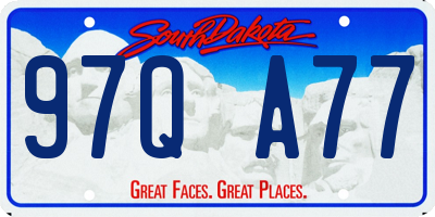 SD license plate 97QA77