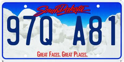 SD license plate 97QA81