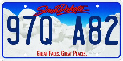 SD license plate 97QA82