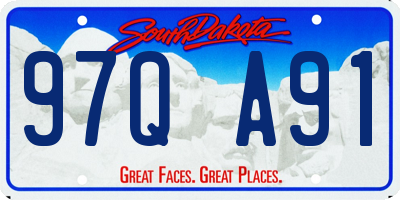 SD license plate 97QA91